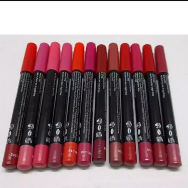 Pack of 6 matte eye and lip liner pencil